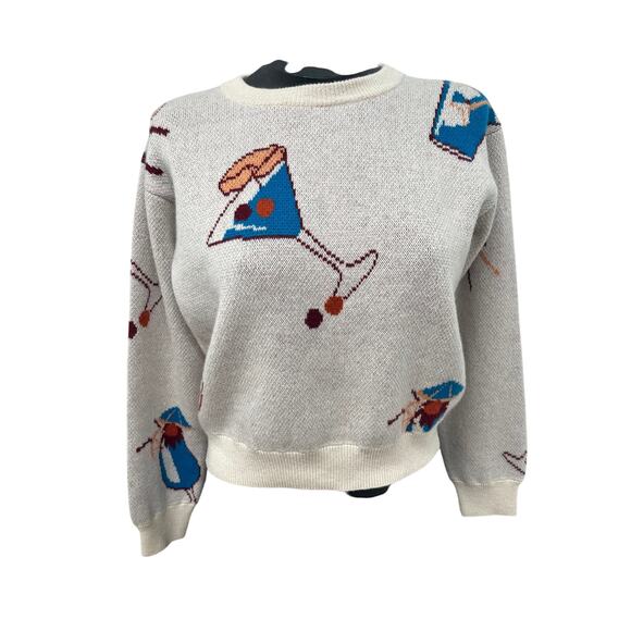 Harden Sweaters - Harden Cashmere Cocktail Hour Crew Sweater in Ivory  XXS